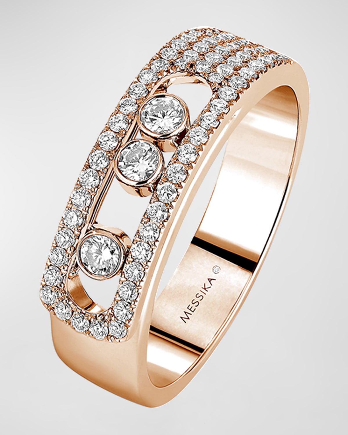 MESSIKA MOVE NOA PAVE PINK GOLD RING