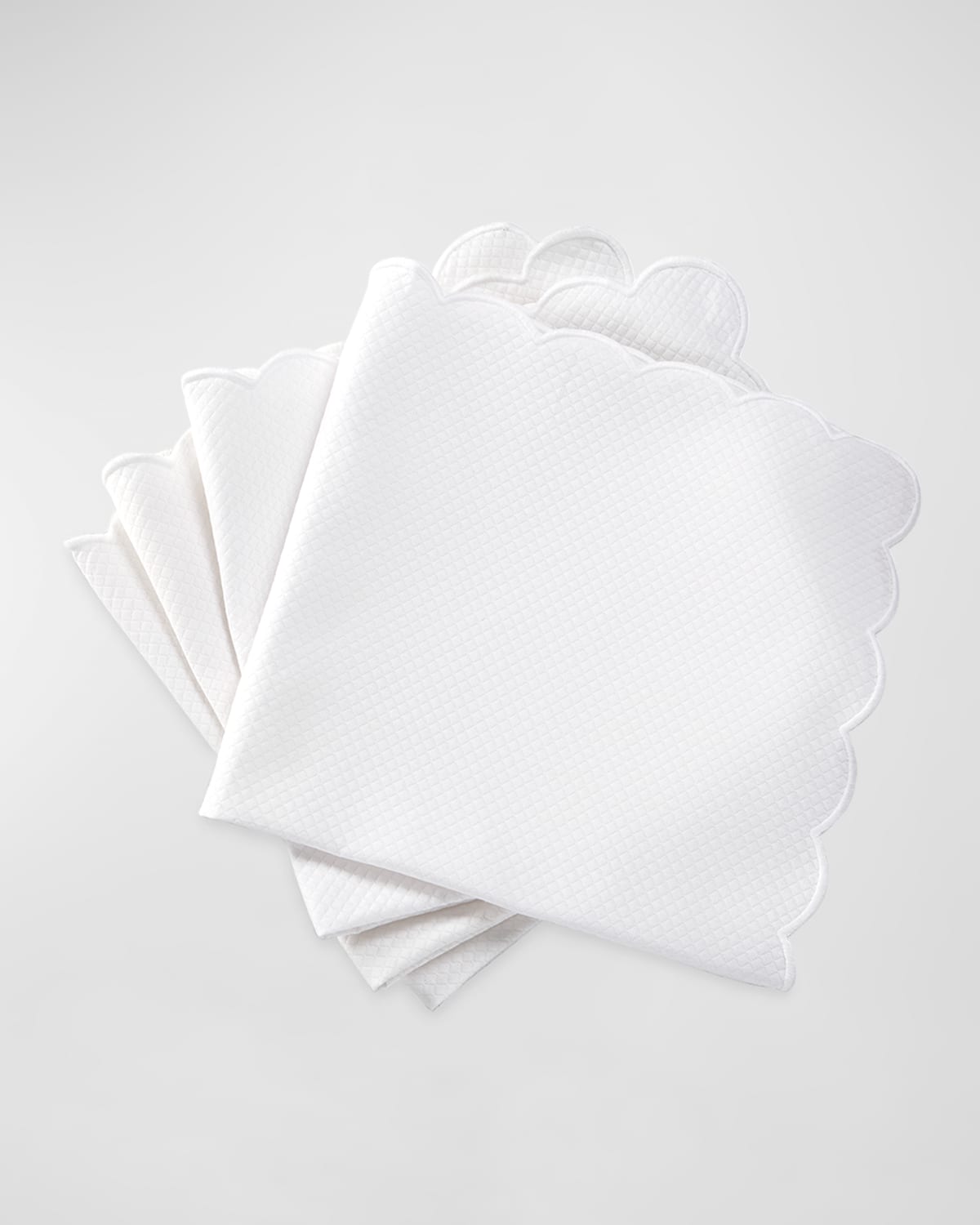 Matouk Savannah Gardens Napkins, Set Of 4 In White