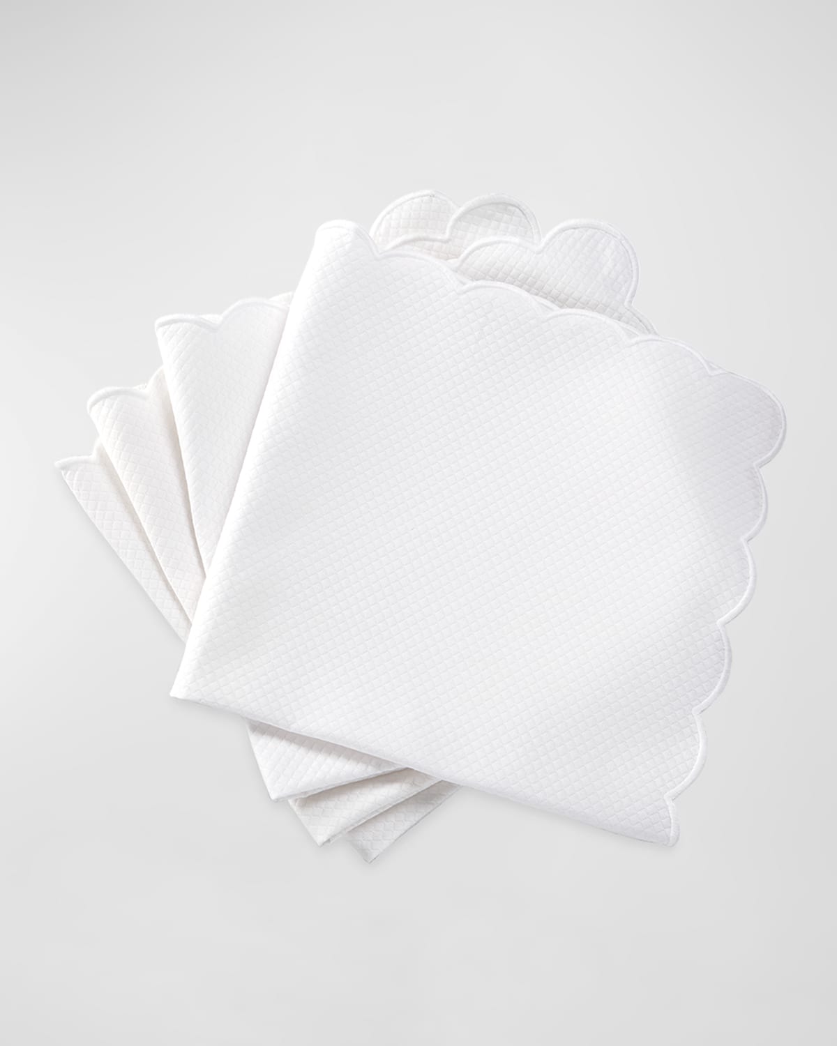 Shop Matouk Savannah Gardens Napkins, Set Of 4 In White