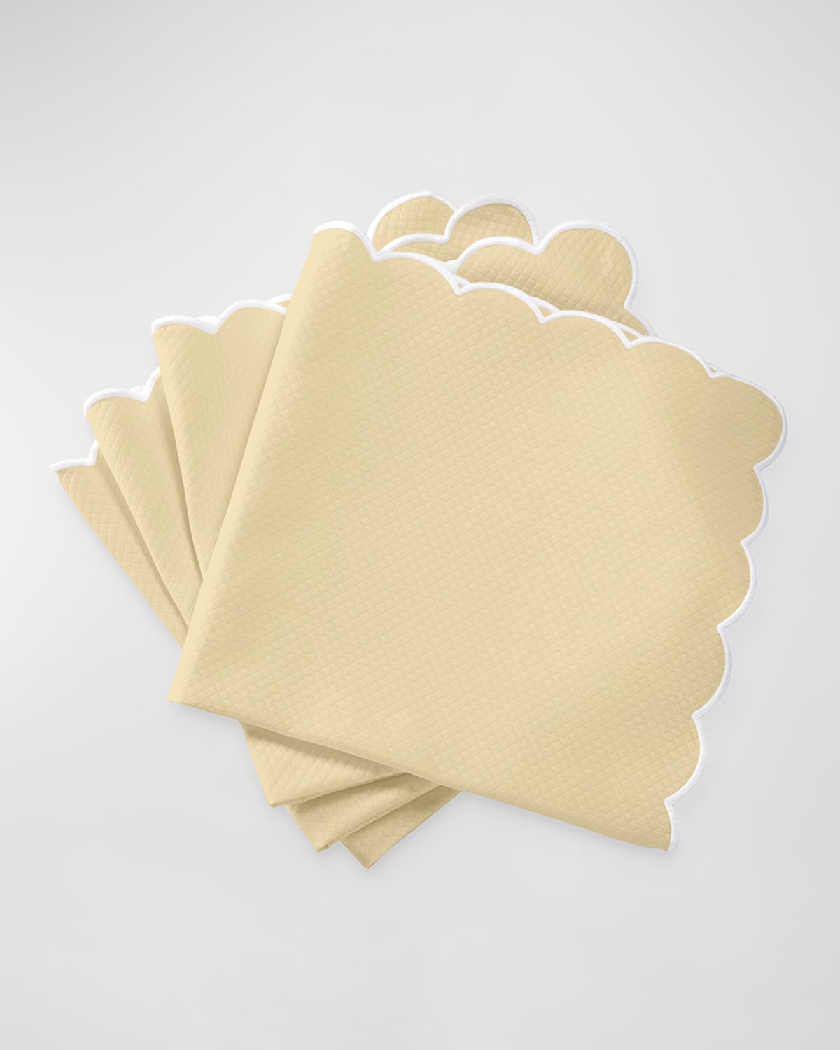 Matouk Savannah Gardens Napkins, Set Of 4 In Butter