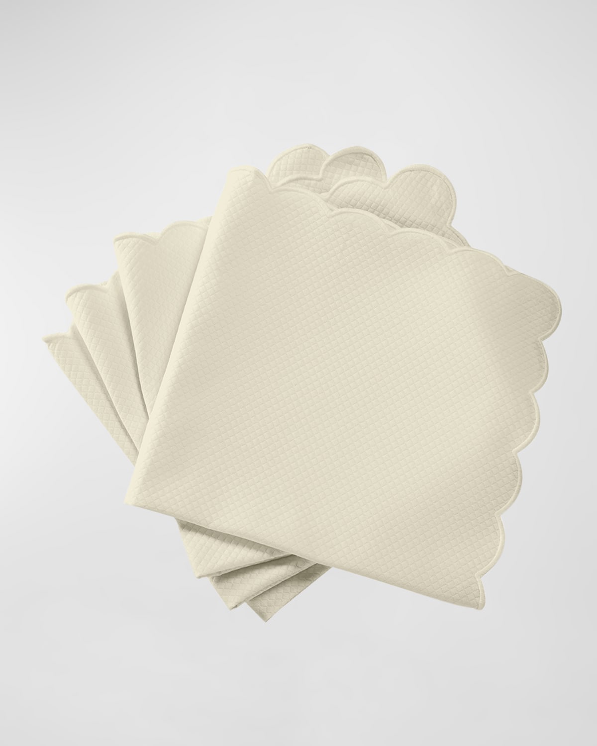 Shop Matouk Savannah Napkins, Set Of 4 In Ivory