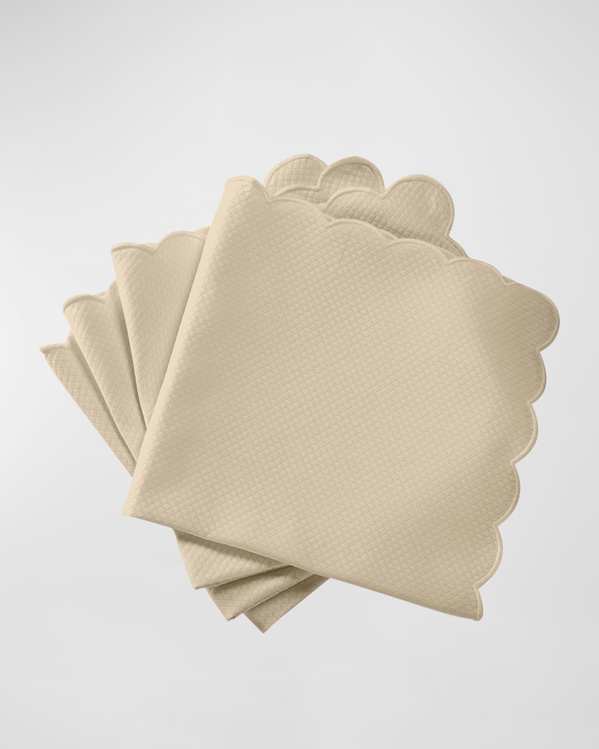 Shop Matouk Savannah Napkins, Set Of 4 In Linen