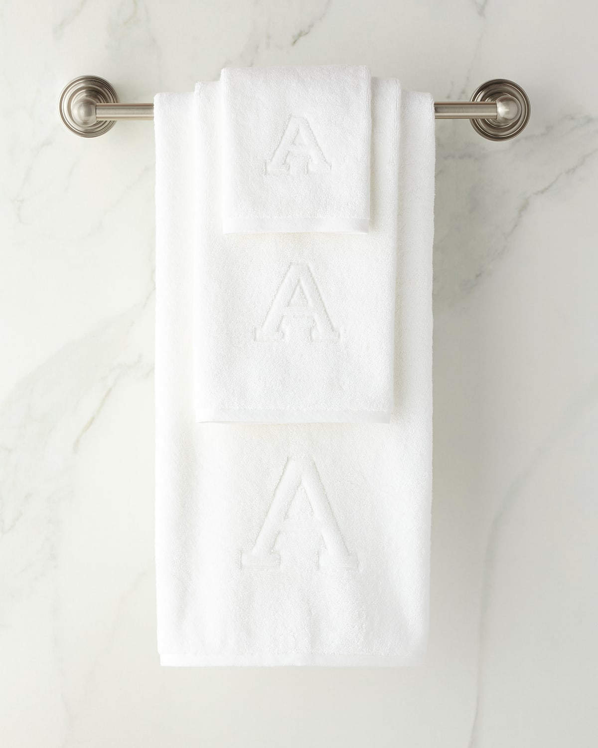 MATOUK AUBERGE MONOGRAMMED FINGERTIP TOWEL 