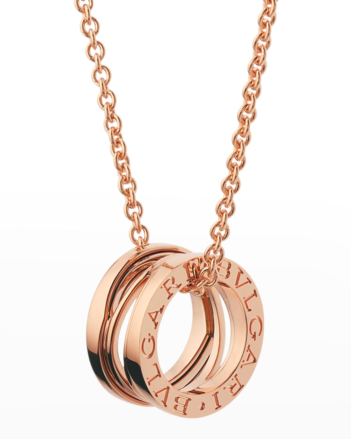 B.Zero1 Design Legend 18k Rose Gold Sliding Charm Necklace