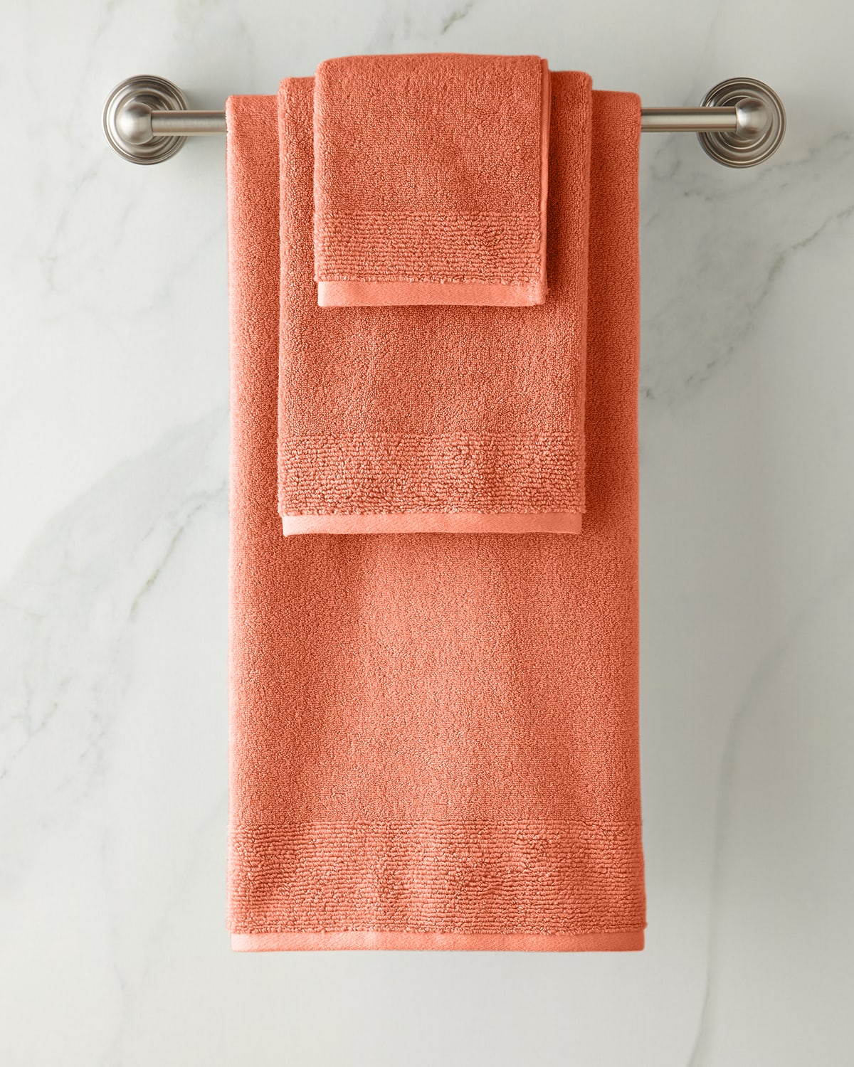 Kassatex Kyoto Face Cloth In Coral