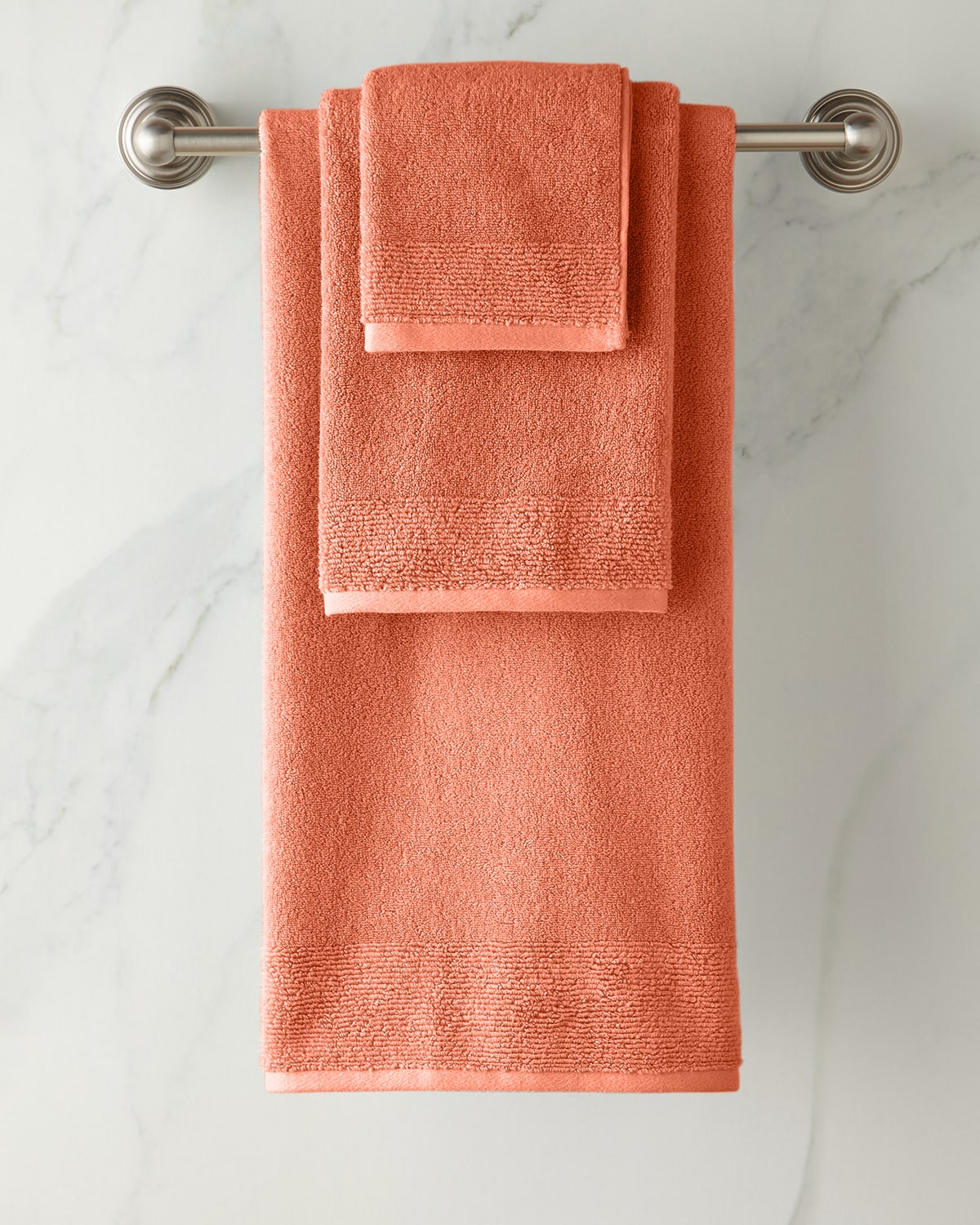 Kassatex Kyoto Face Cloth In Coral