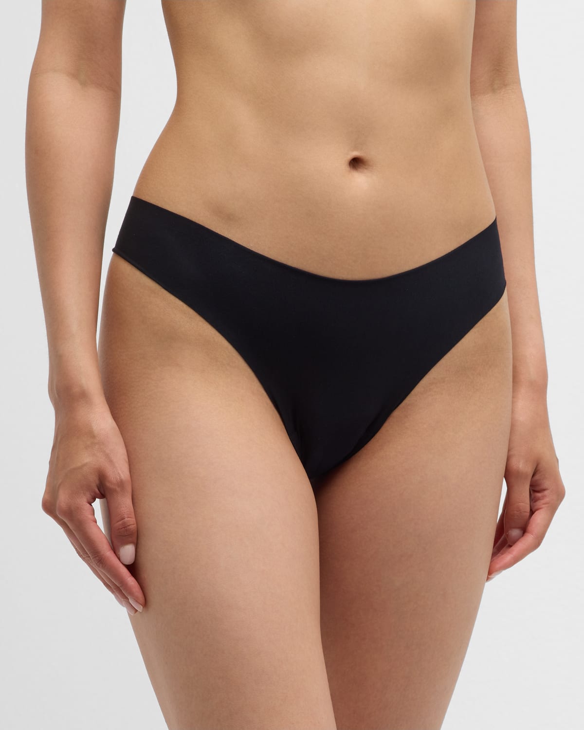 Shop Commando Butter Seamless Thong In Black