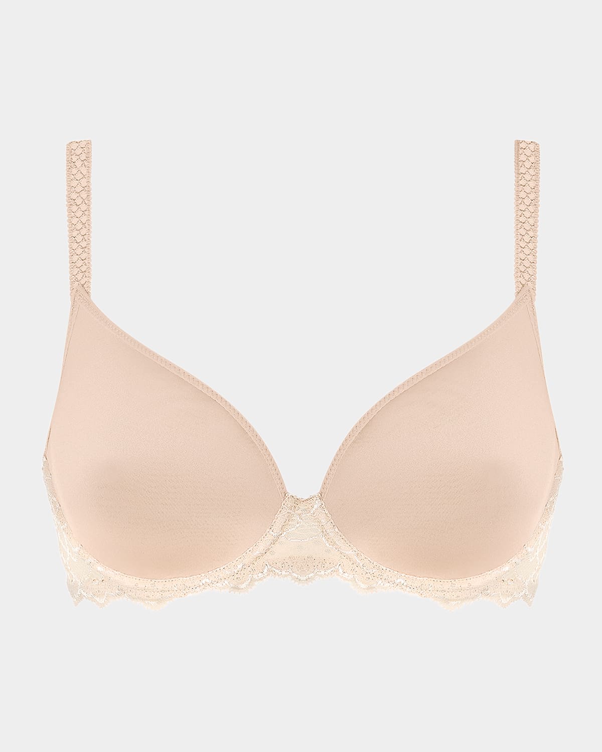 Simone Perele Promesse 3d Plunge Underwire Bra In Peau Rose