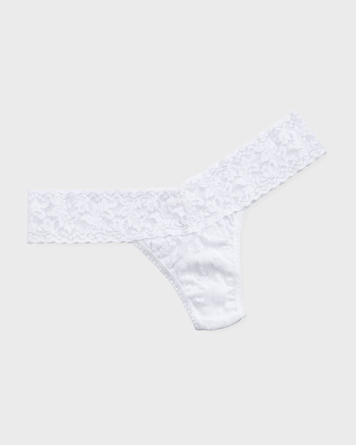Shop Hanky Panky Signature Lace Low-rise Thong In White