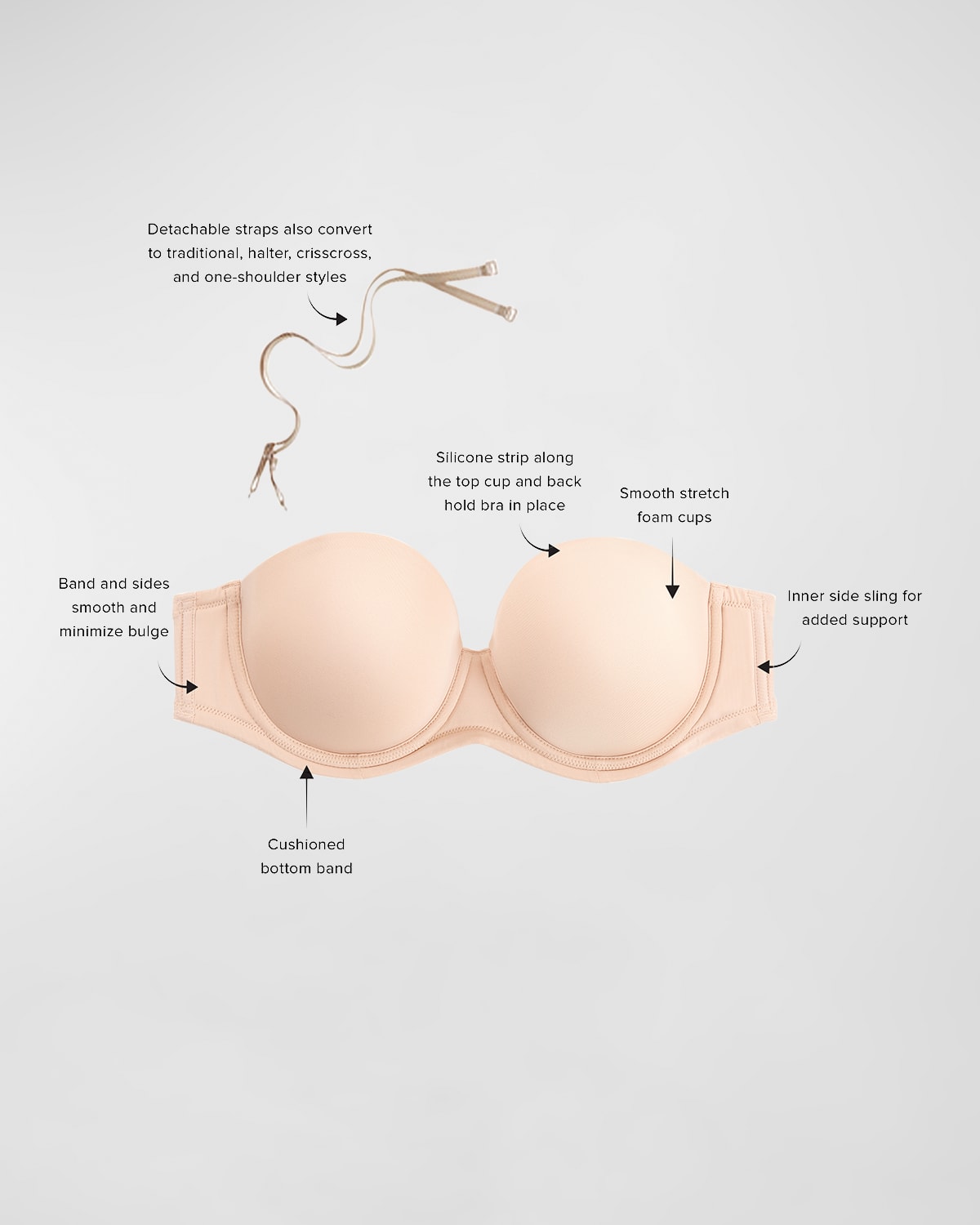 Wacoal Red Carpet Full-figure Strapless Bra In Roebuck