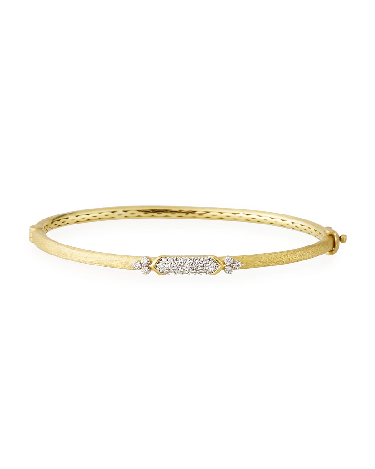 18k Gold Moroccan Marrakech Simple Pave Bangle