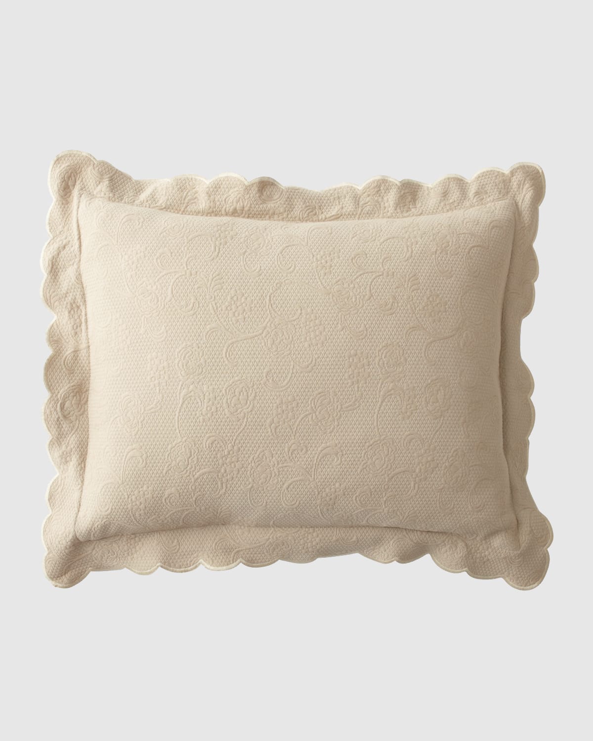 Sferra Alice King Floral Matelasse Sham In Ivory