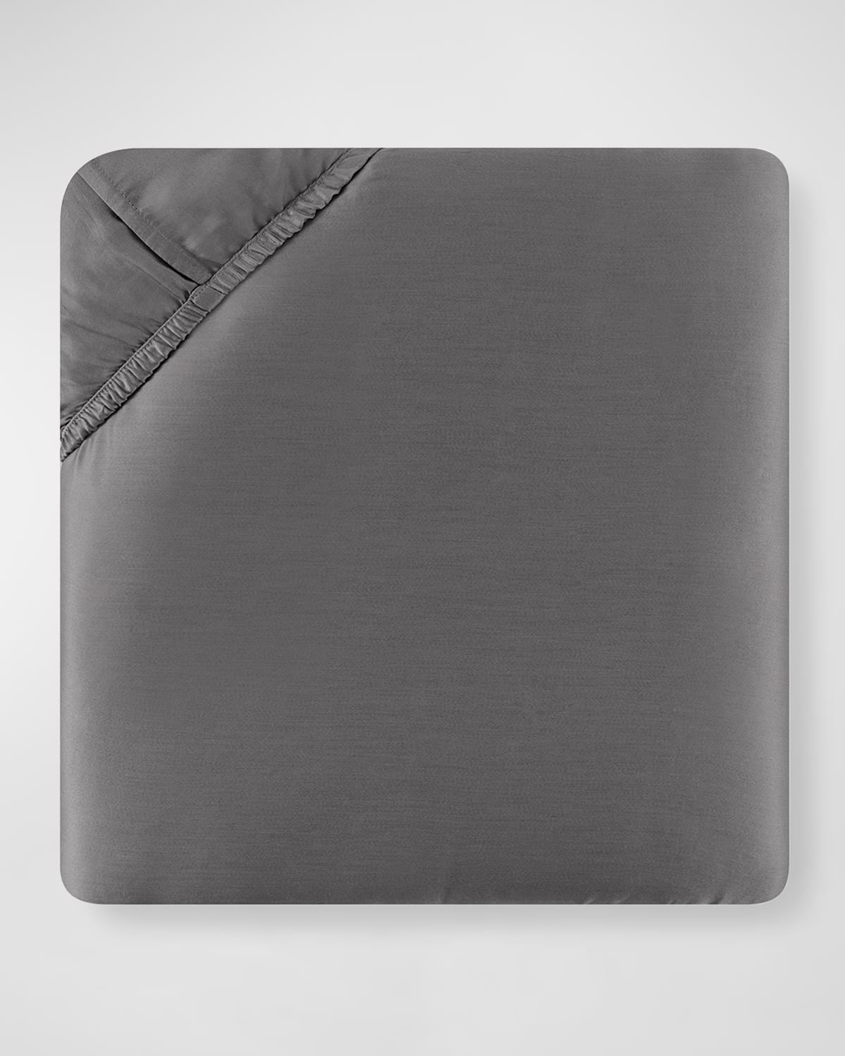 Sferra Giotto King Classic Sateen 590 Thread Count Fitted Sheet In Titanium
