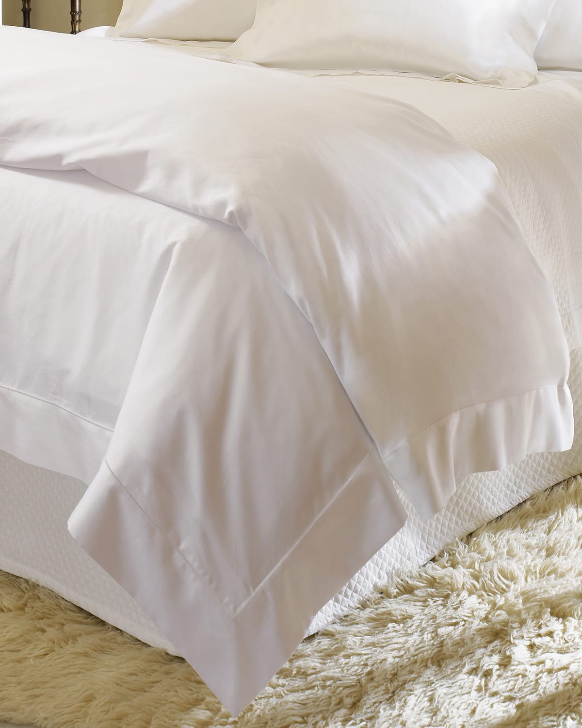 Sferra Giza 45 Sateen King-size Duvet Cover In White