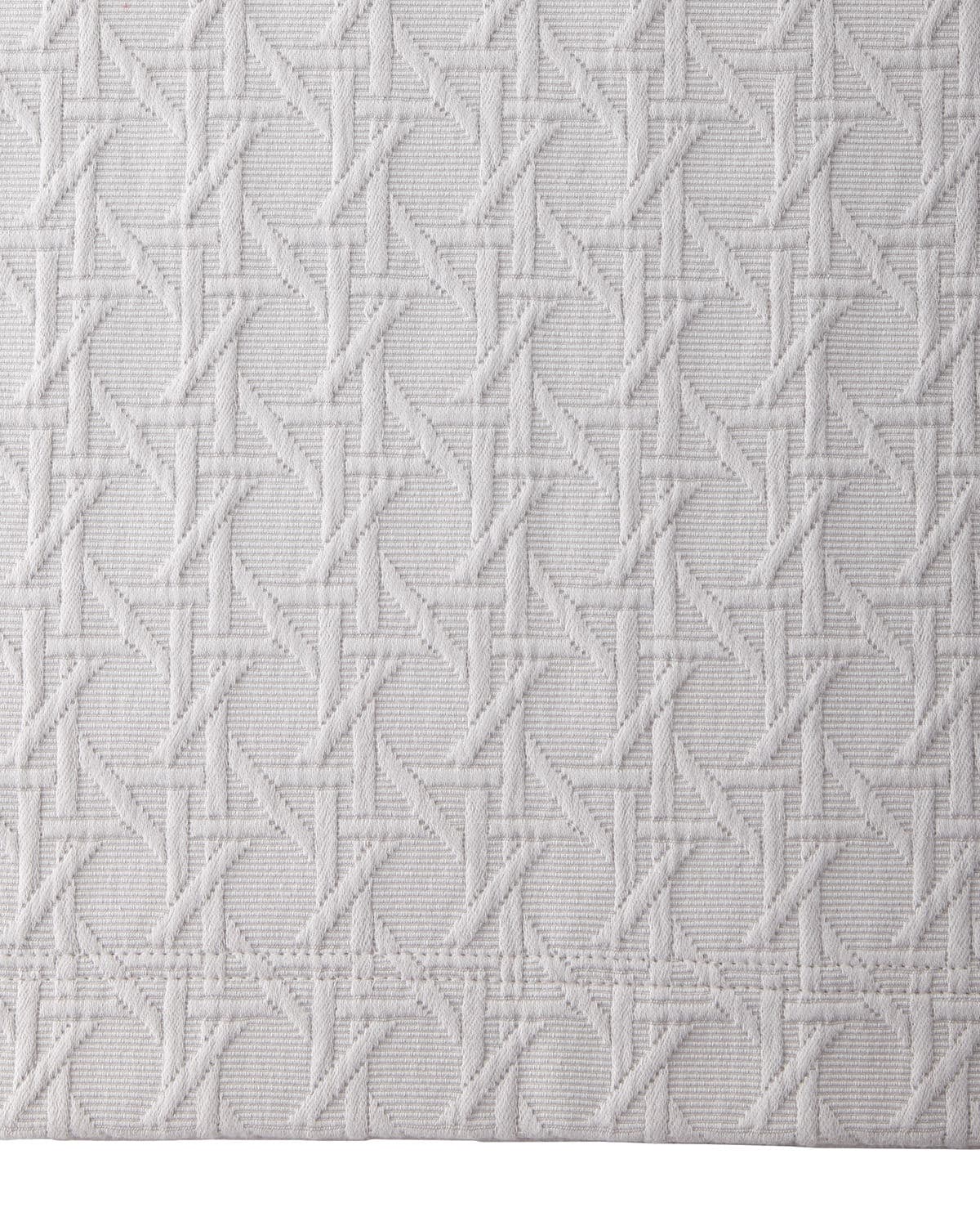 Sferra Twin Marcus Collection Cane Matelasse Coverlet In Silver