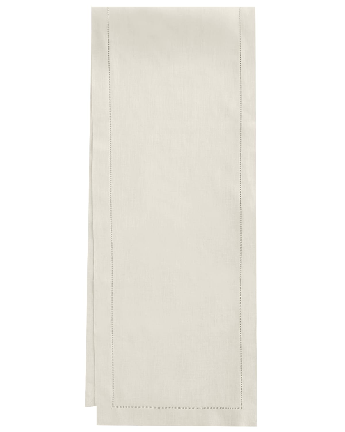 Shop Sferra Hemstitch Table Runner, 15" X 90" In Oyster