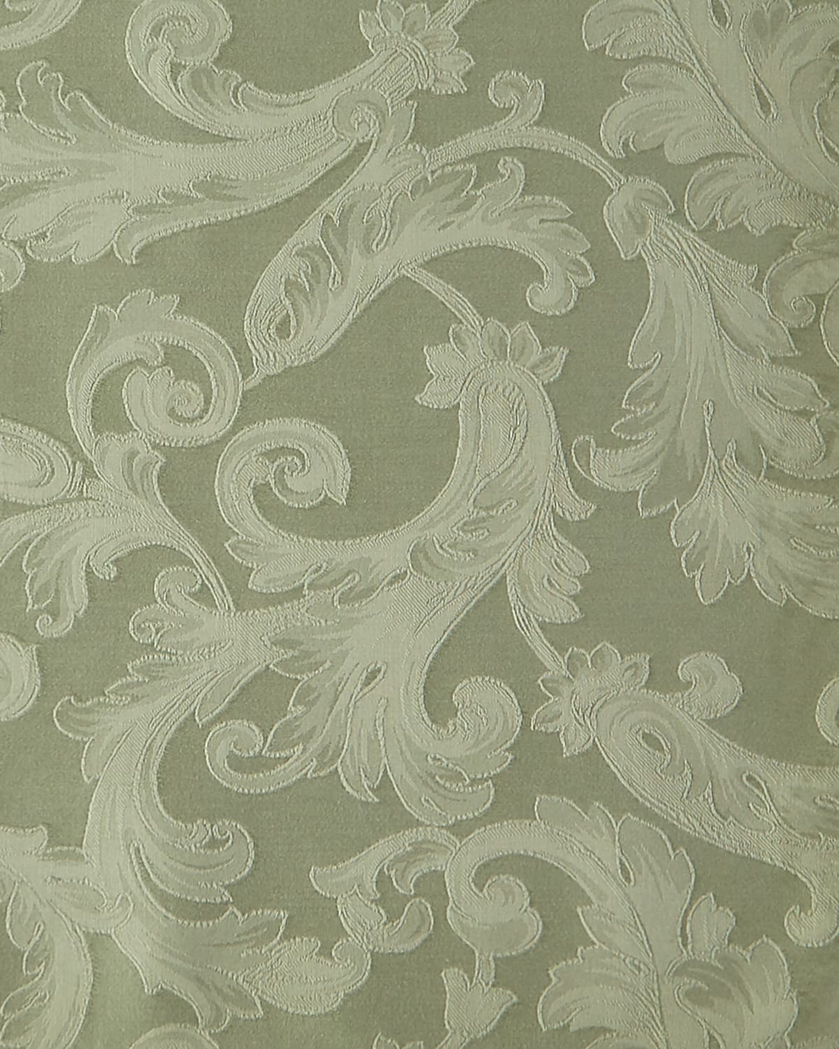 Sferra Acanthus Jacquard Tablecloth 70" X 90" In Sage