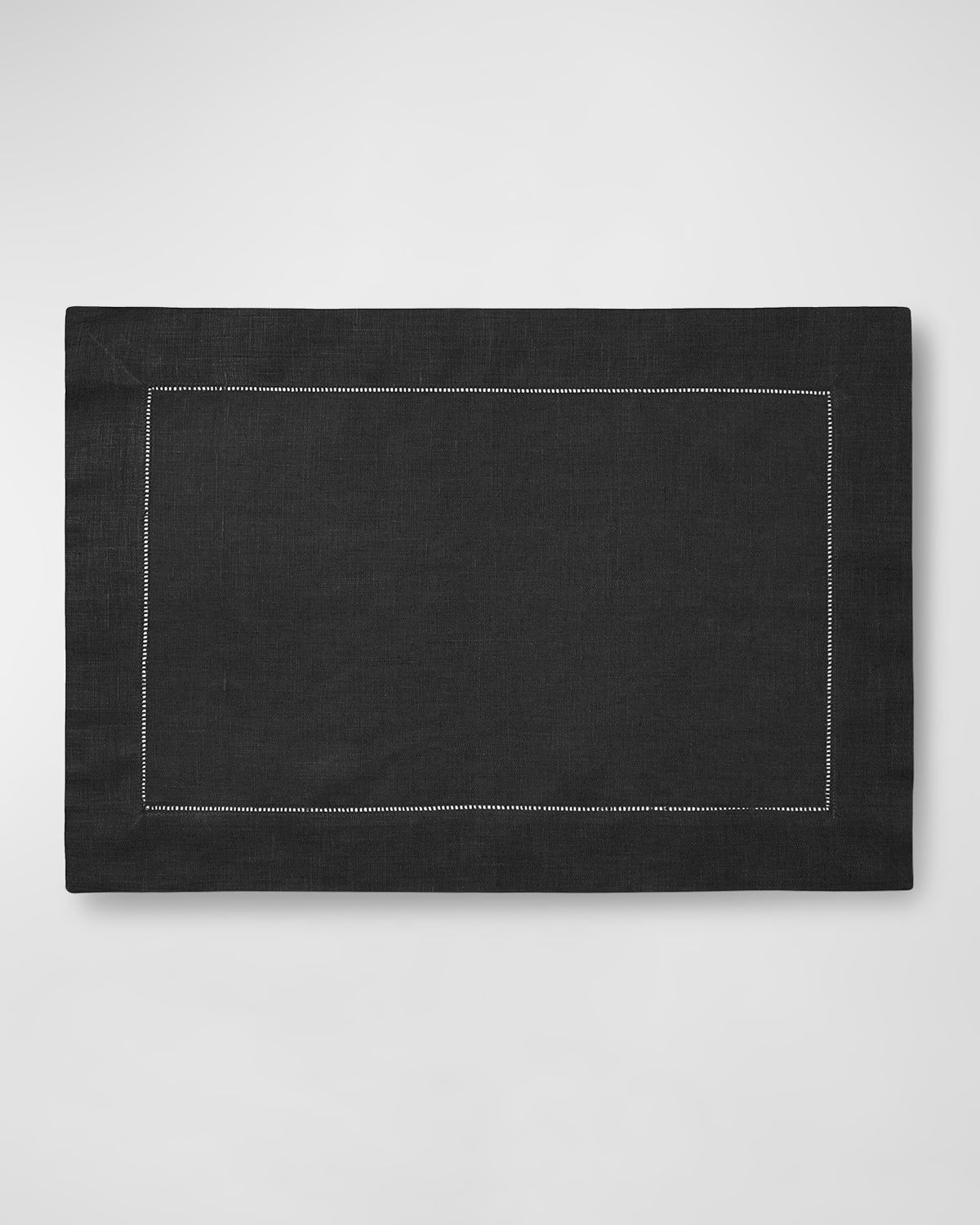 Shop Sferra Hemstitch Placemats, Set Of 4 In Black