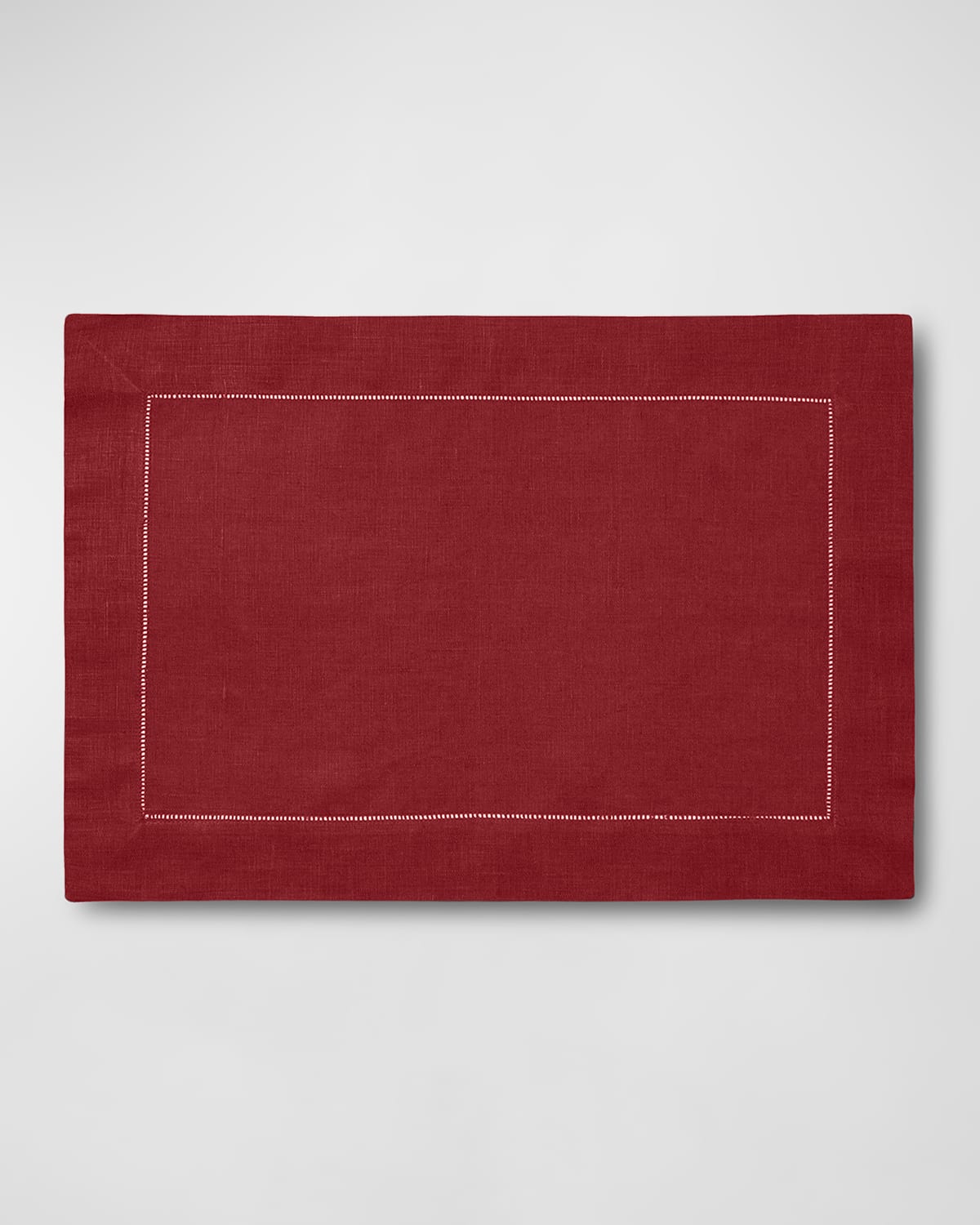 Shop Sferra Hemstitch Placemats, Set Of 4 In Cinnabar