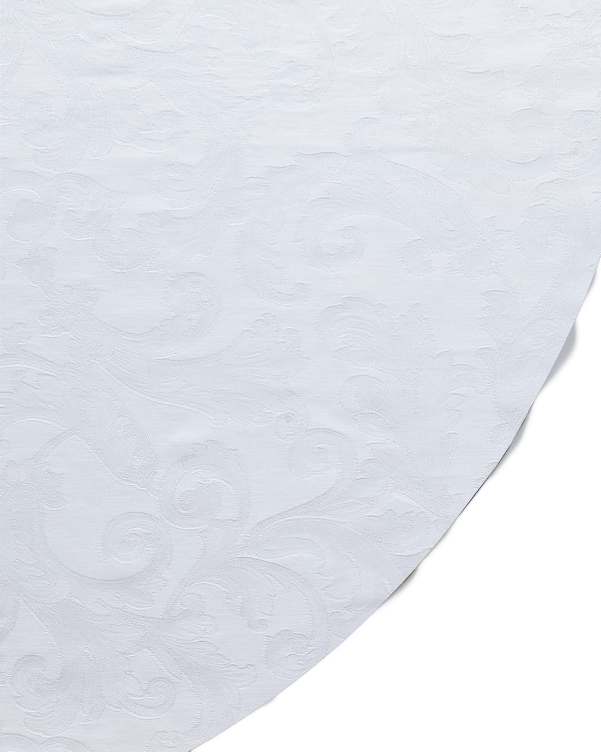 Shop Sferra Plume Jacquard 90" Round Tablecloth In White