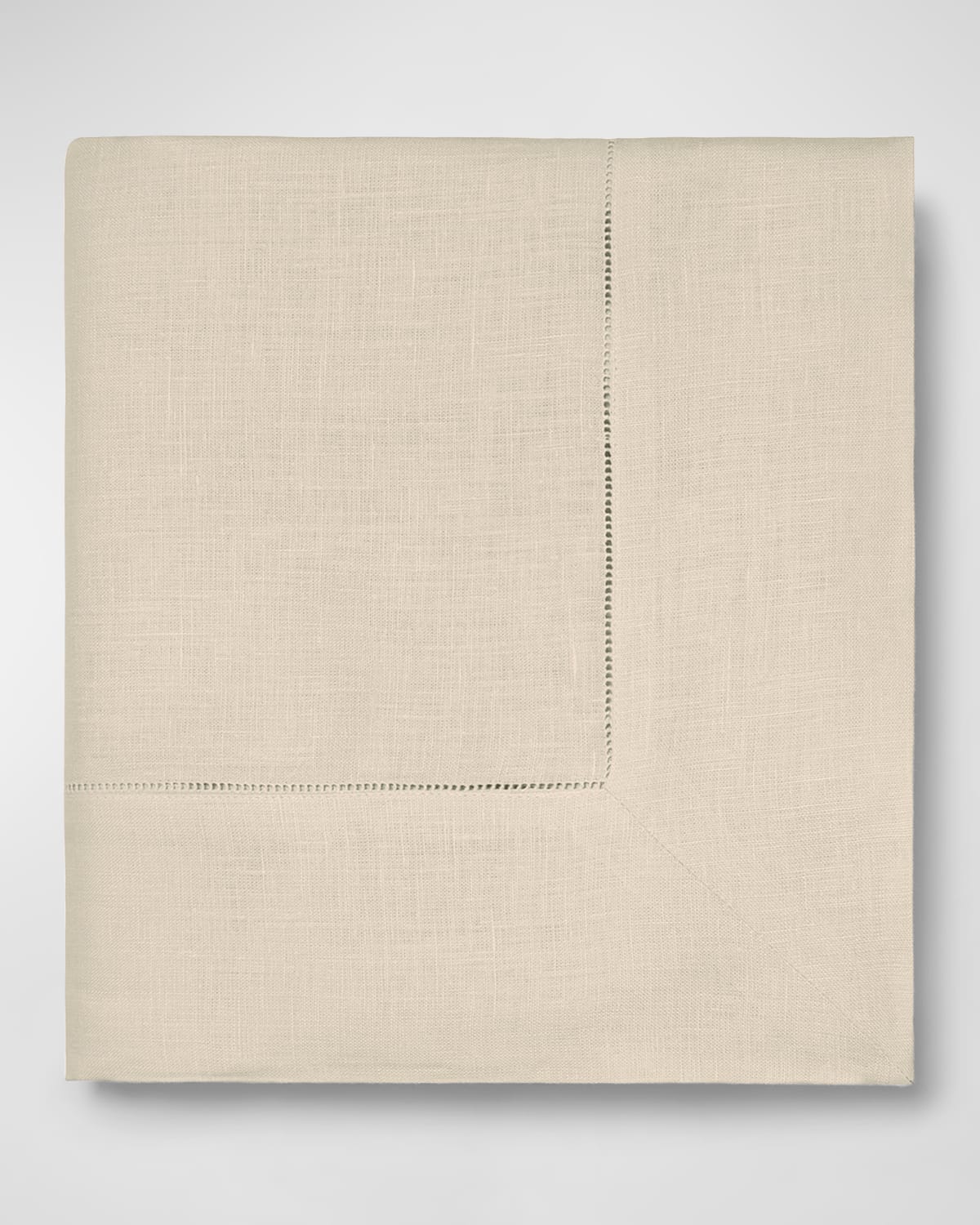 Shop Sferra Hemstitch Tablecloth, 66" X 106" In Oyster