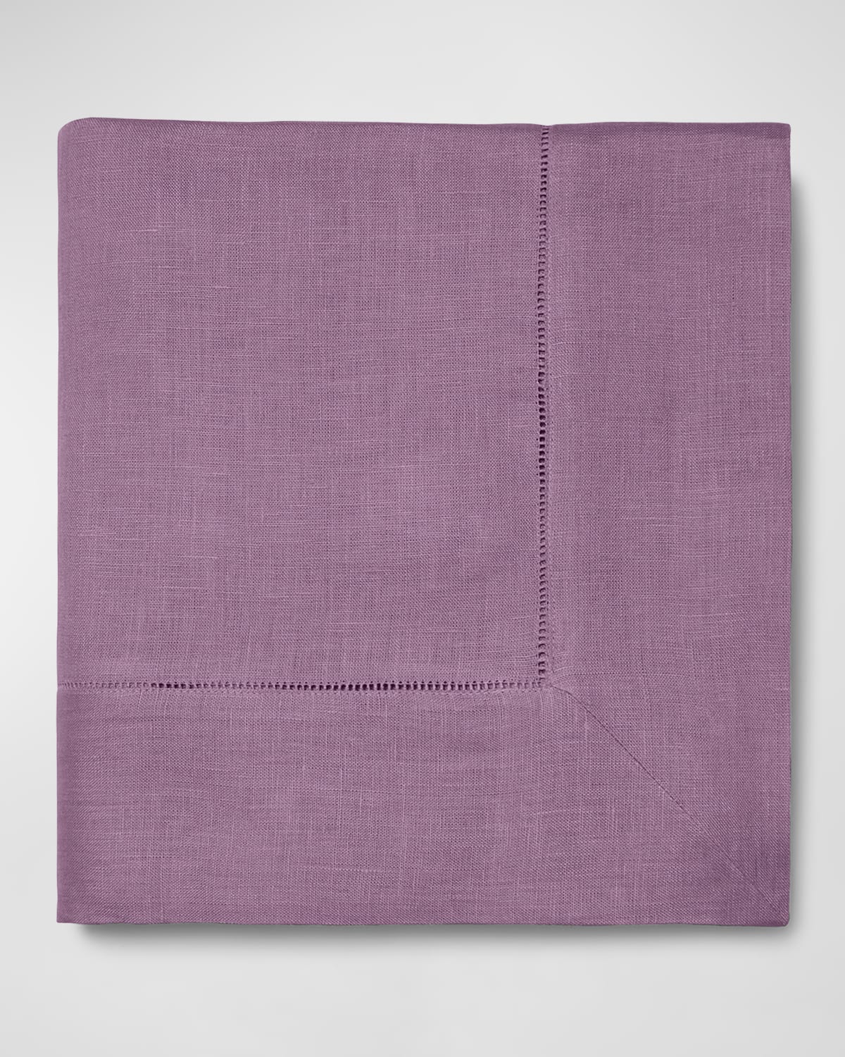 Shop Sferra Hemstitch Tablecloth, 66" X 106" In Lilac