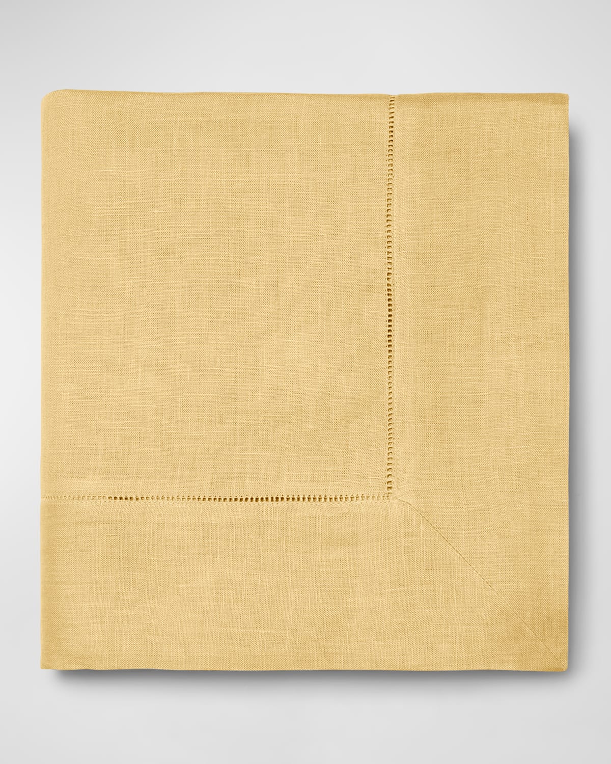 Shop Sferra Hemstitch Tablecloth, 66" X 106" In Butter