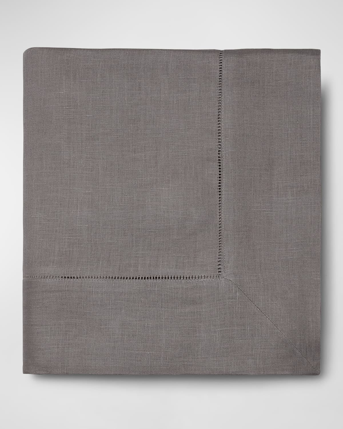 Shop Sferra Hemstitch Tablecloth, 66" X 140" In Grey