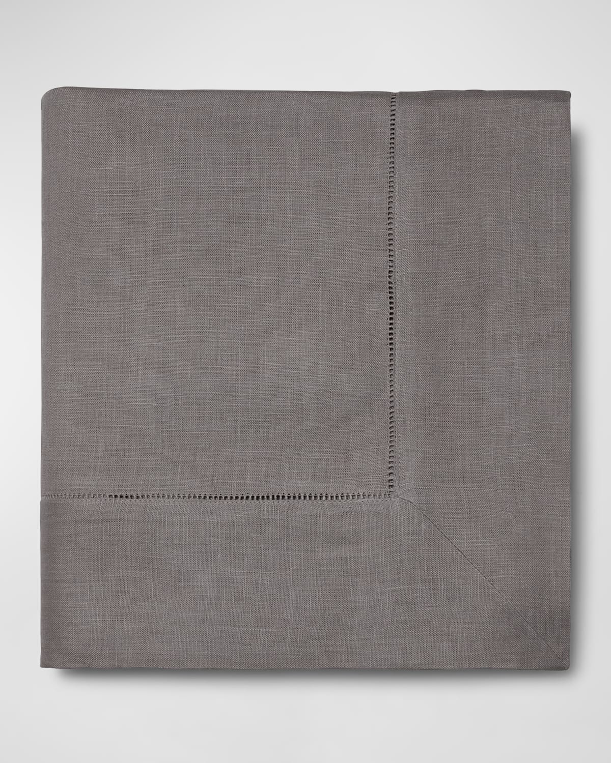 Shop Sferra Hemstitch Tablecloth, 66" X 124" In Grey