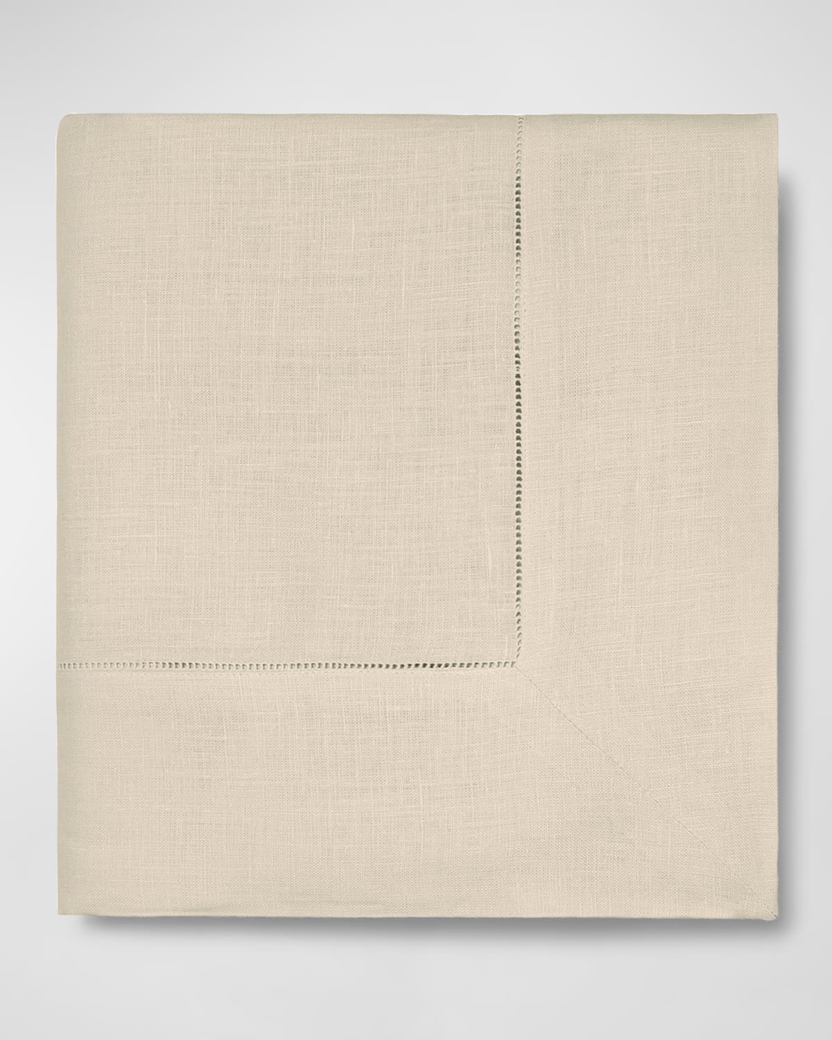 Shop Sferra Hemstitch Tablecloth, 66" X 124" In Oyster