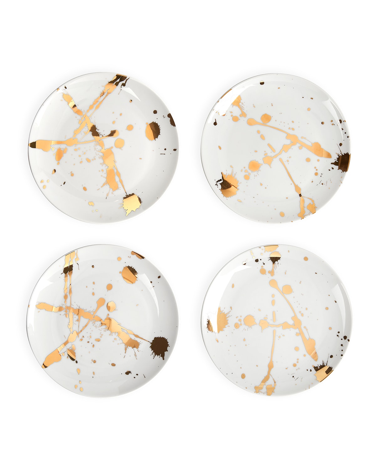 Shop Jonathan Adler 1948 Canape Plates, Set Of 4 In White
