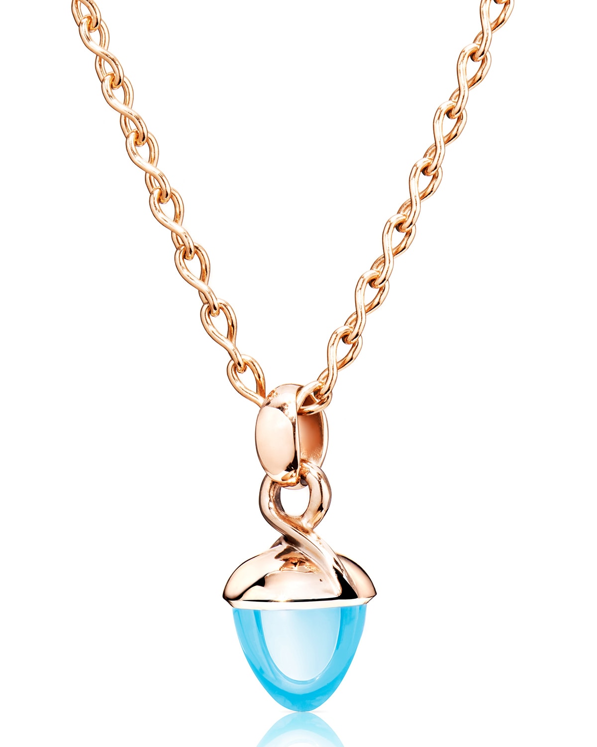 MIKADO BOUQUET 18K Rose Gold Sky Blue Topaz Pendant