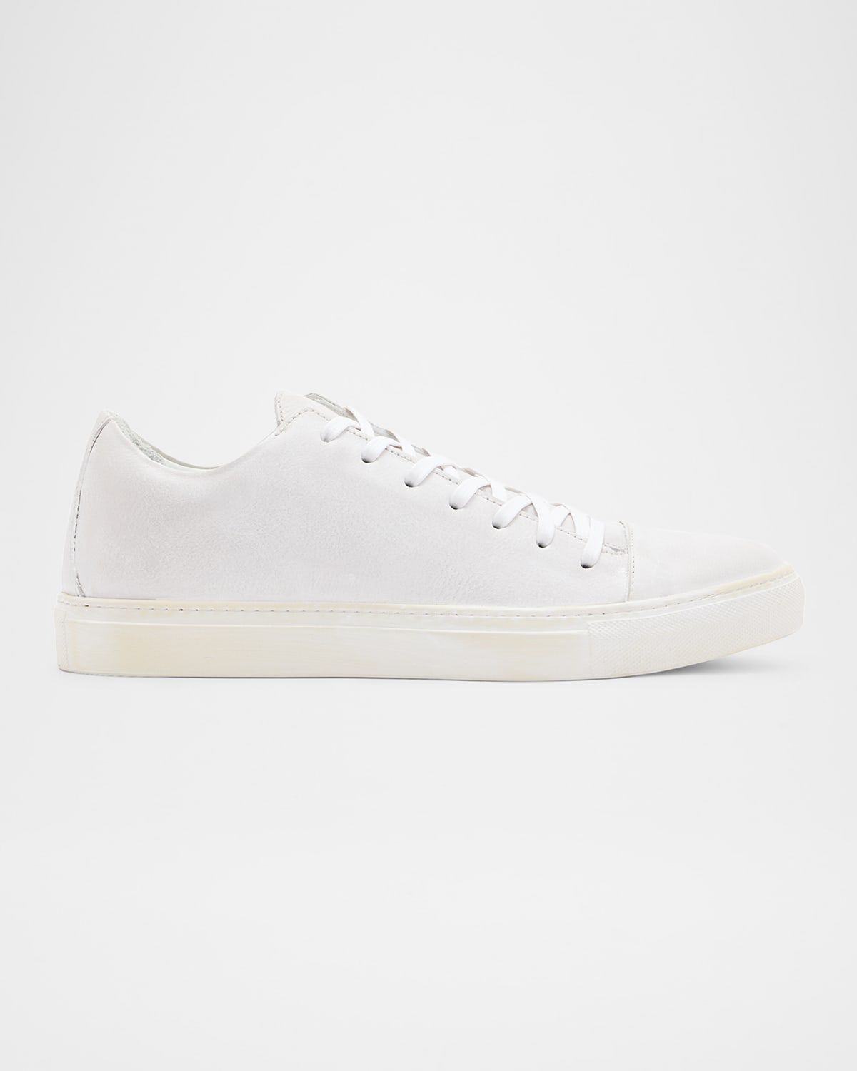 Men's Reed Leather Low-Top Sneakers, Black