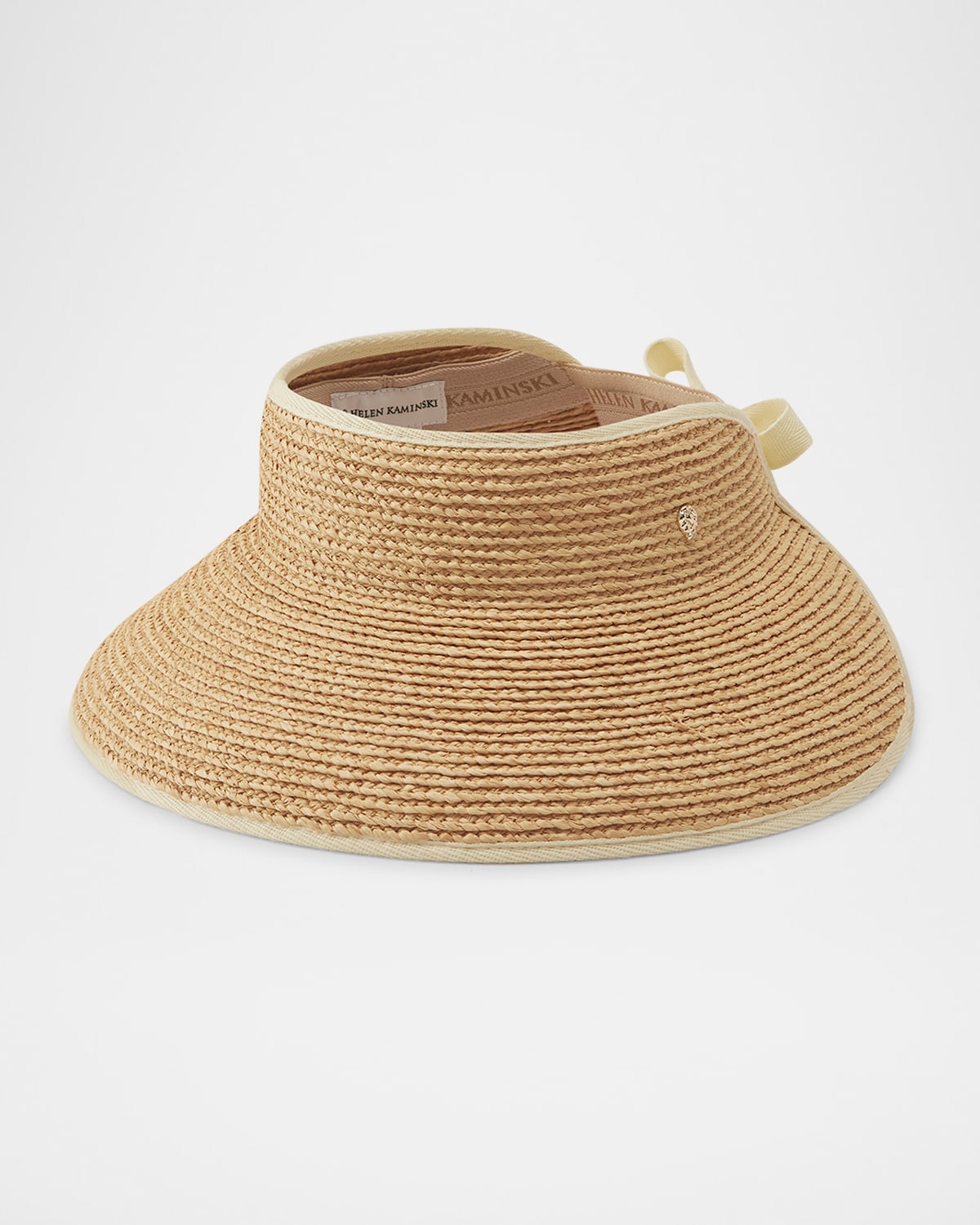 Helen Kaminski 'mita' Packable Raffia Visor - Brown In Natural/sand