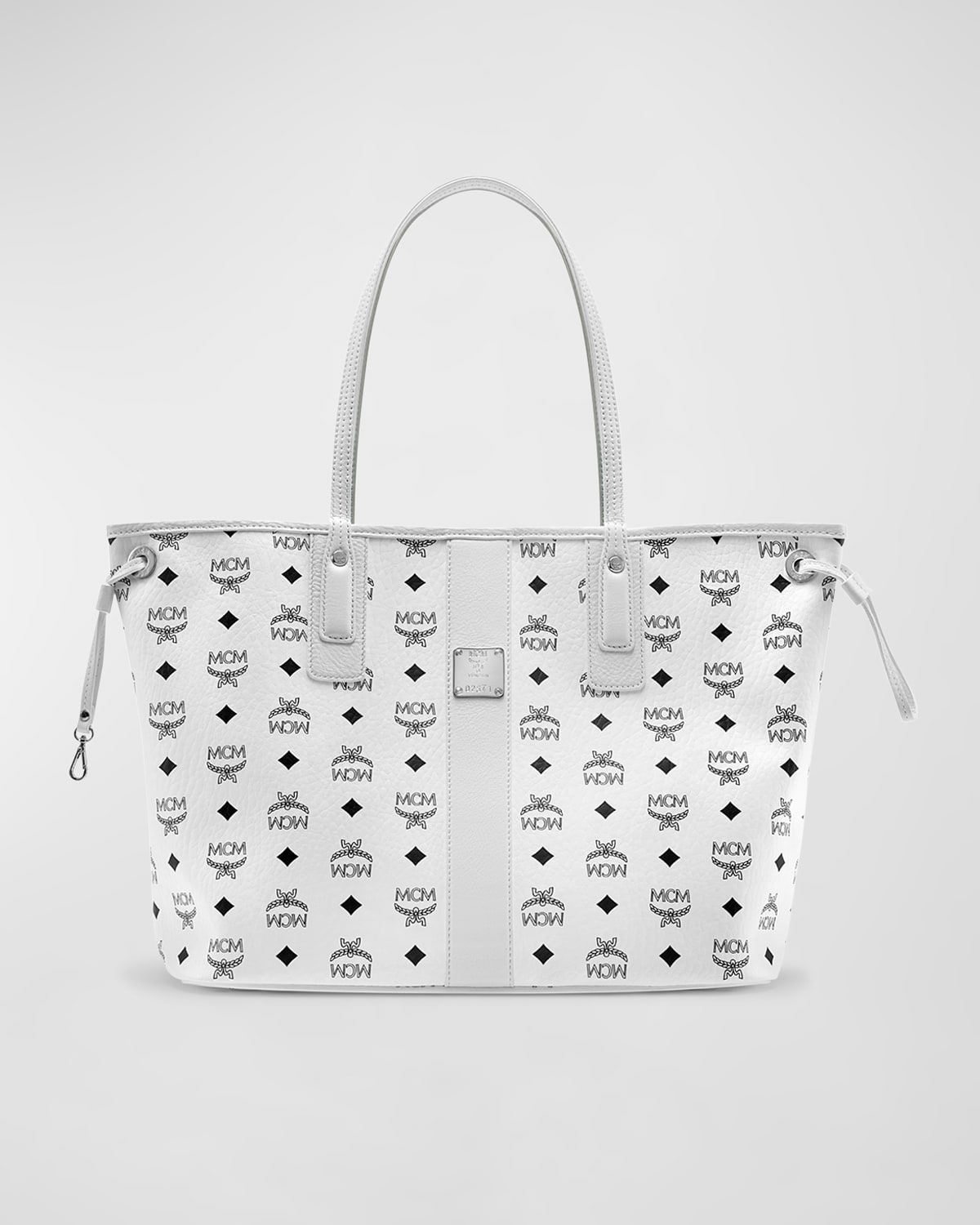 Mcm Liz Reversible Medium Visetos Tote Bag In New White