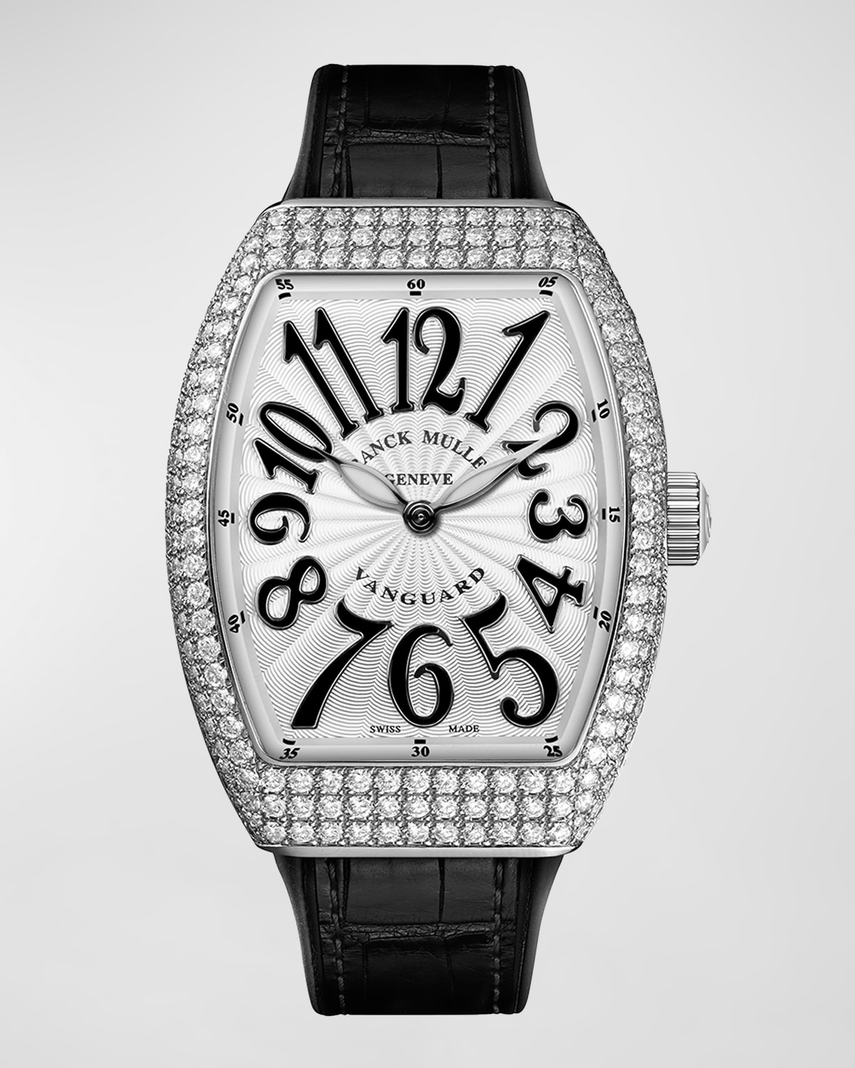Lady Vanguard Watch with Diamonds & Alligator Strap