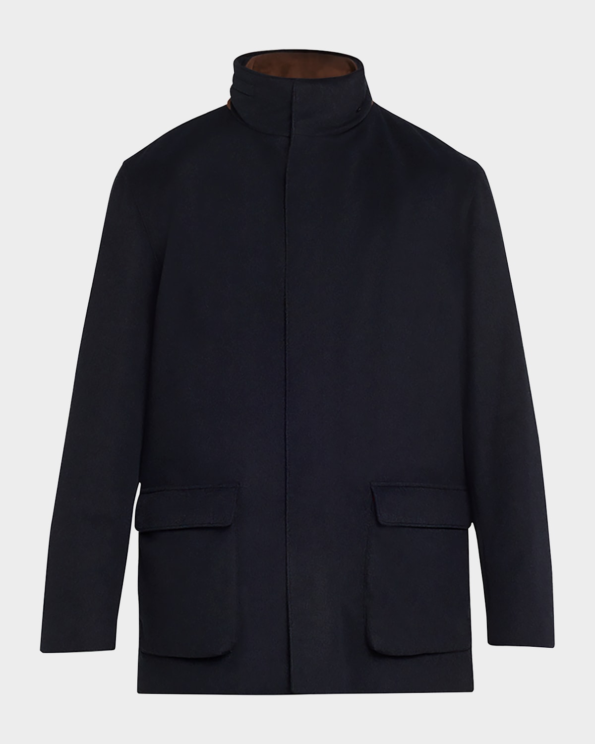 Shop Loro Piana Winter Voyager Cashmere Storm System Coat In Midnight Blue