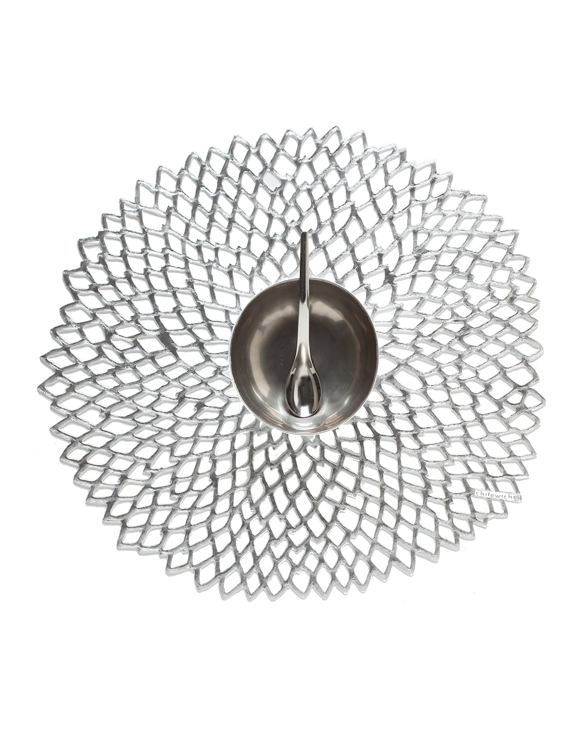 Shop Chilewich Dahlia Placemat In Silver