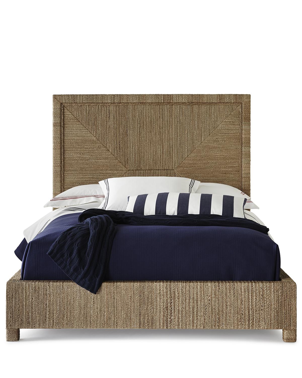 Palecek Decklin Rope-wrapped King Bed In Medium Brown
