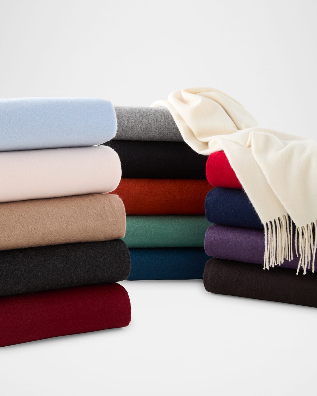 Sofia Cashmere Fringed Cashmere Throw