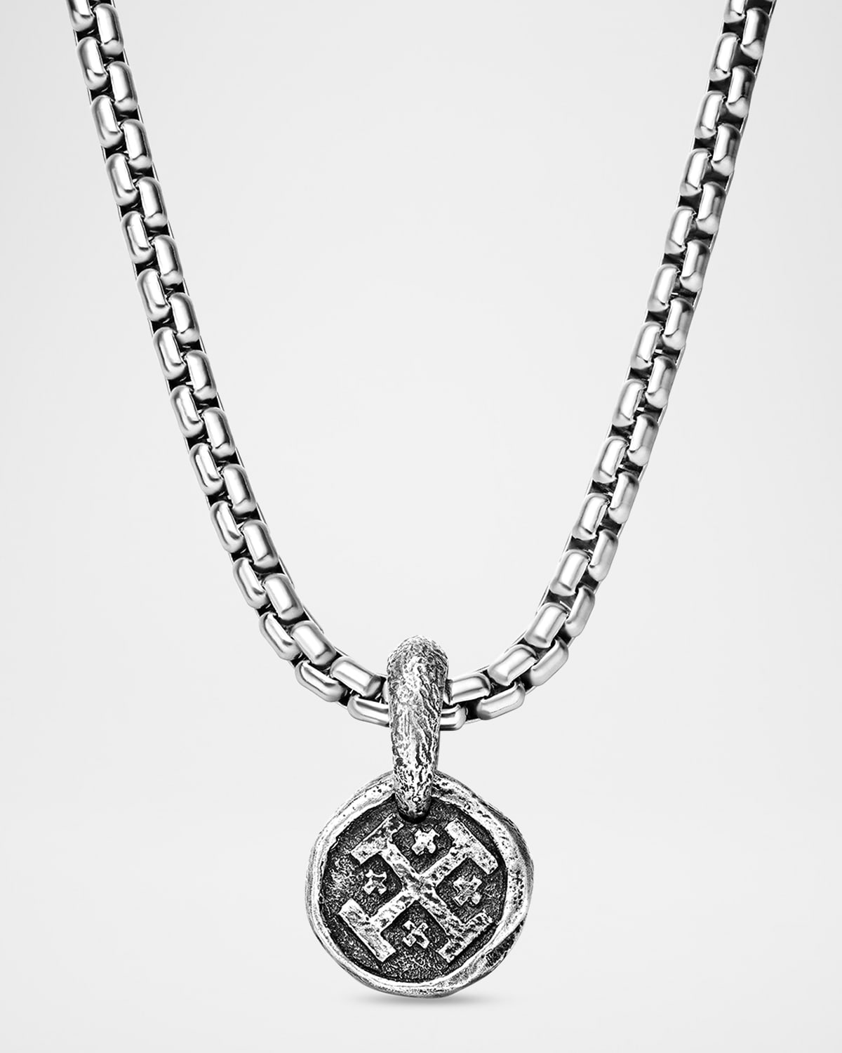 David Yurman Men's Shipwreck Coin Pendant In Silver, 16.8mm In Silver