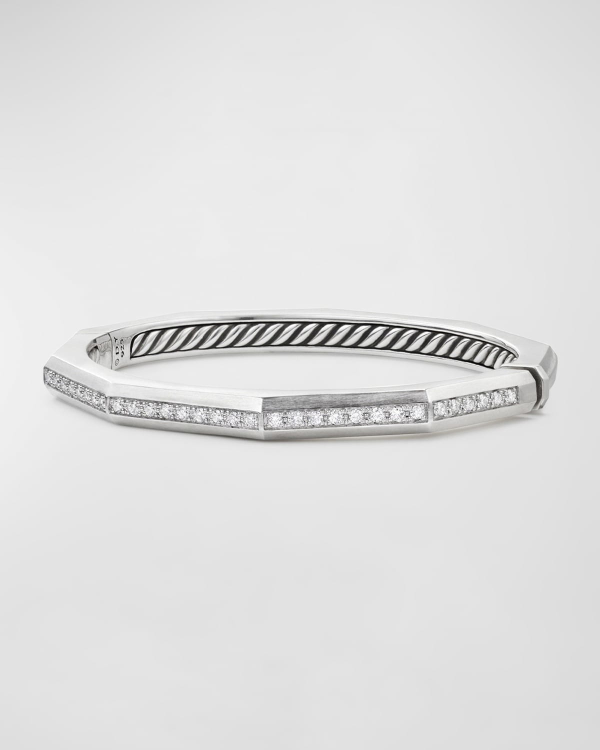 Stax Faceted Cuff Bracelet with Diamonds