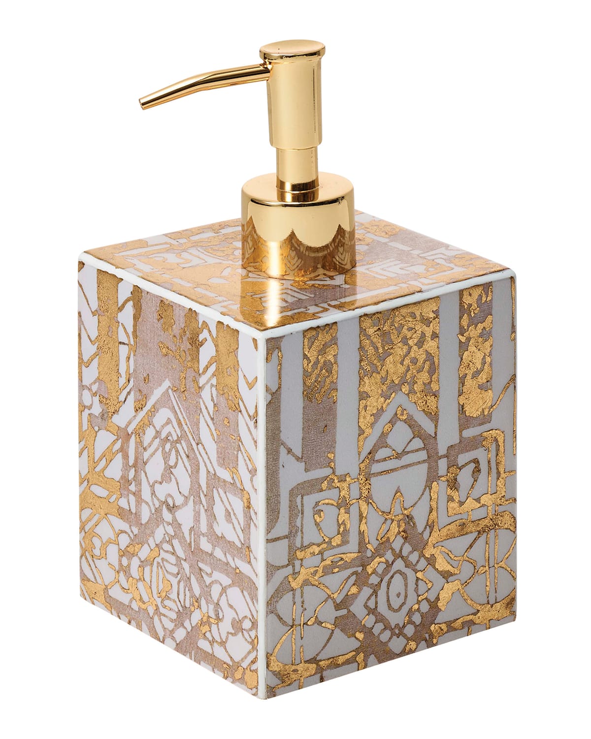 Kim Seybert Distressed Soap Dispenser In Gold
