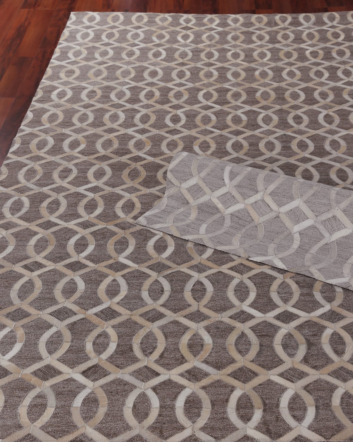 Exquisite Rugs Bowie Berlin Hairhide Rug, 12" X 15"