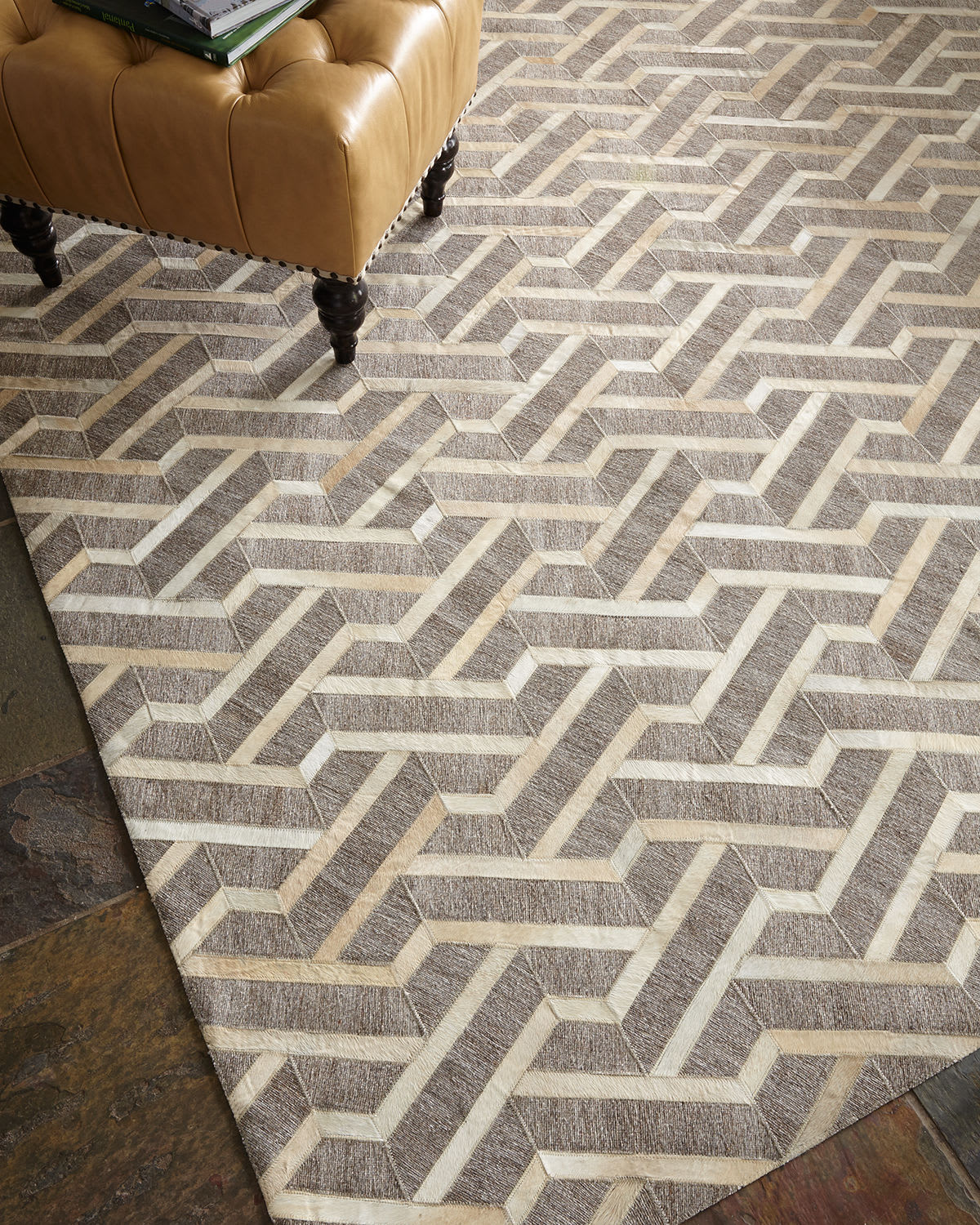 Exquisite Rugs Portia Hairhide Rug, 5' X 8' In Chocolate