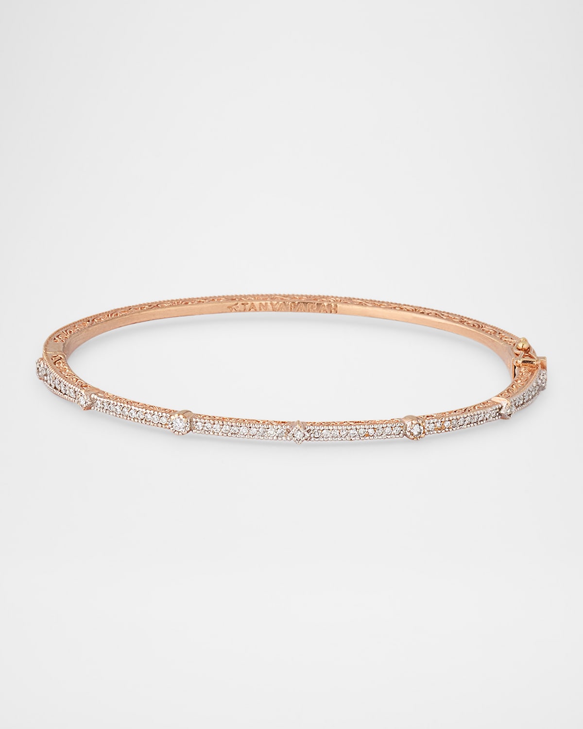 18k Yellow Gold Pave Circle Square Station B