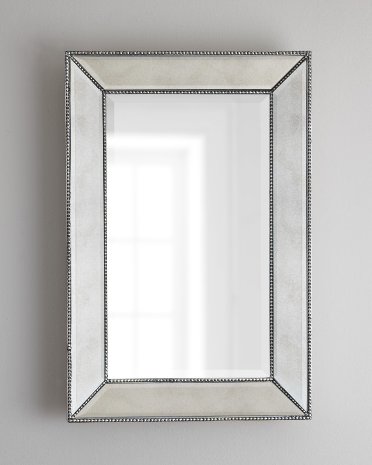 Shop Katherine Noble By Bmc Beaded Wall Mirror, 26"w In Silver