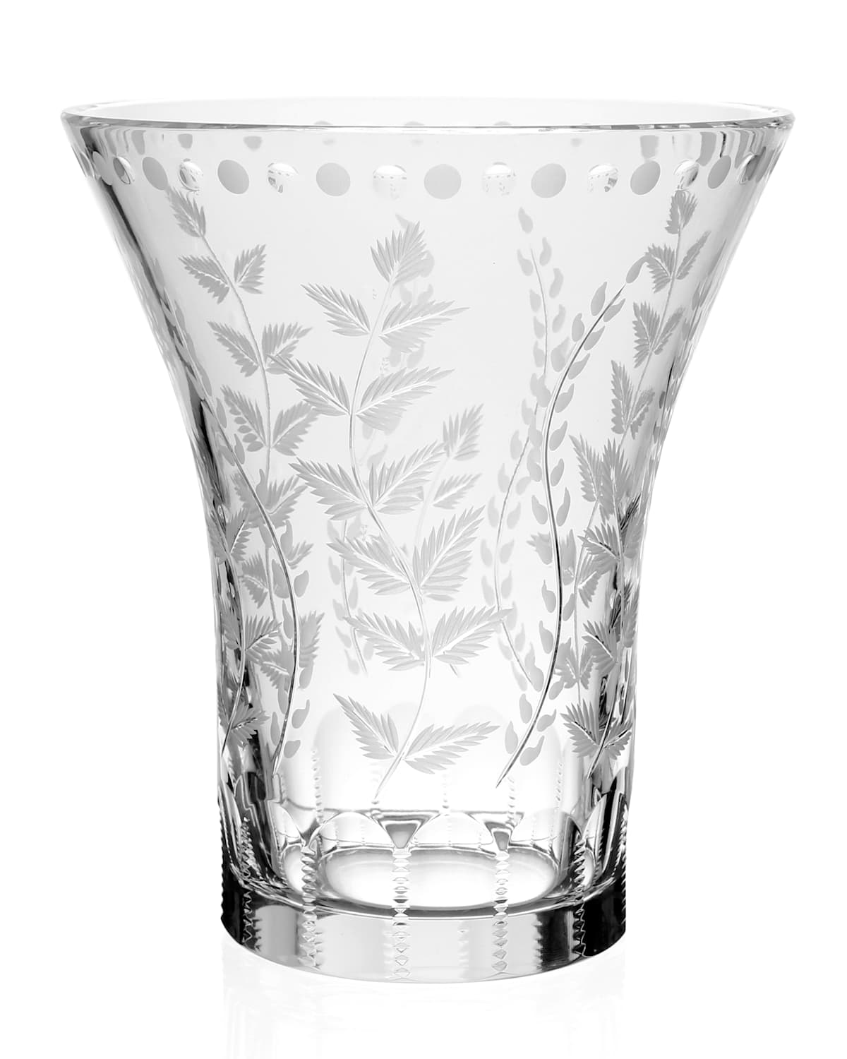William Yeoward Crystal Fern Flower Vase, 8"
