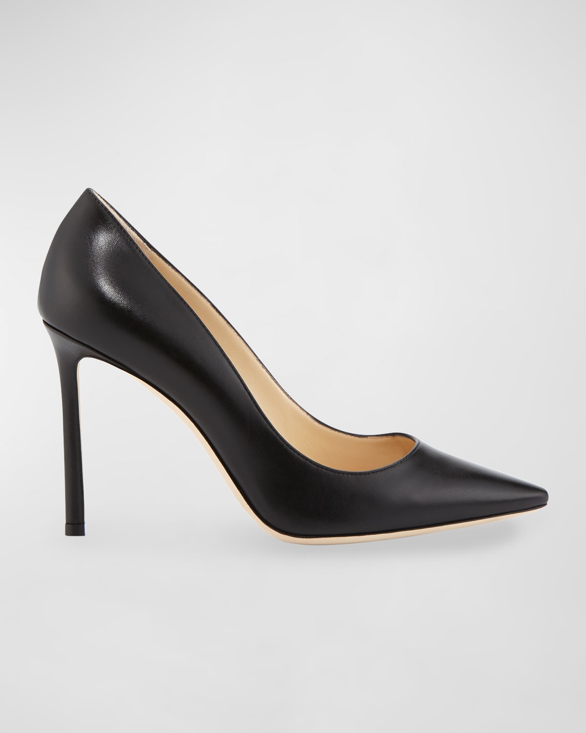 Jimmy Choo Romy 100mm Leather High-heel Pumps In Black