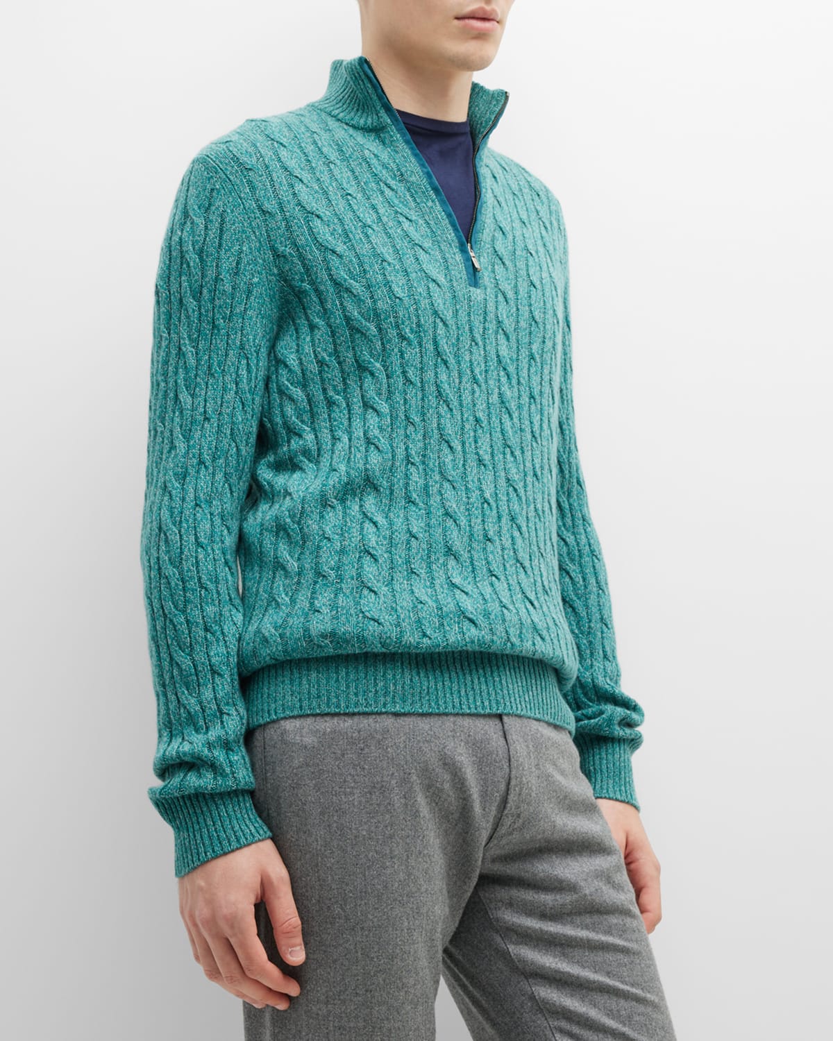 Loro Piana Cashmere Cable-knit Sweater In J0yu Valsesia/cov